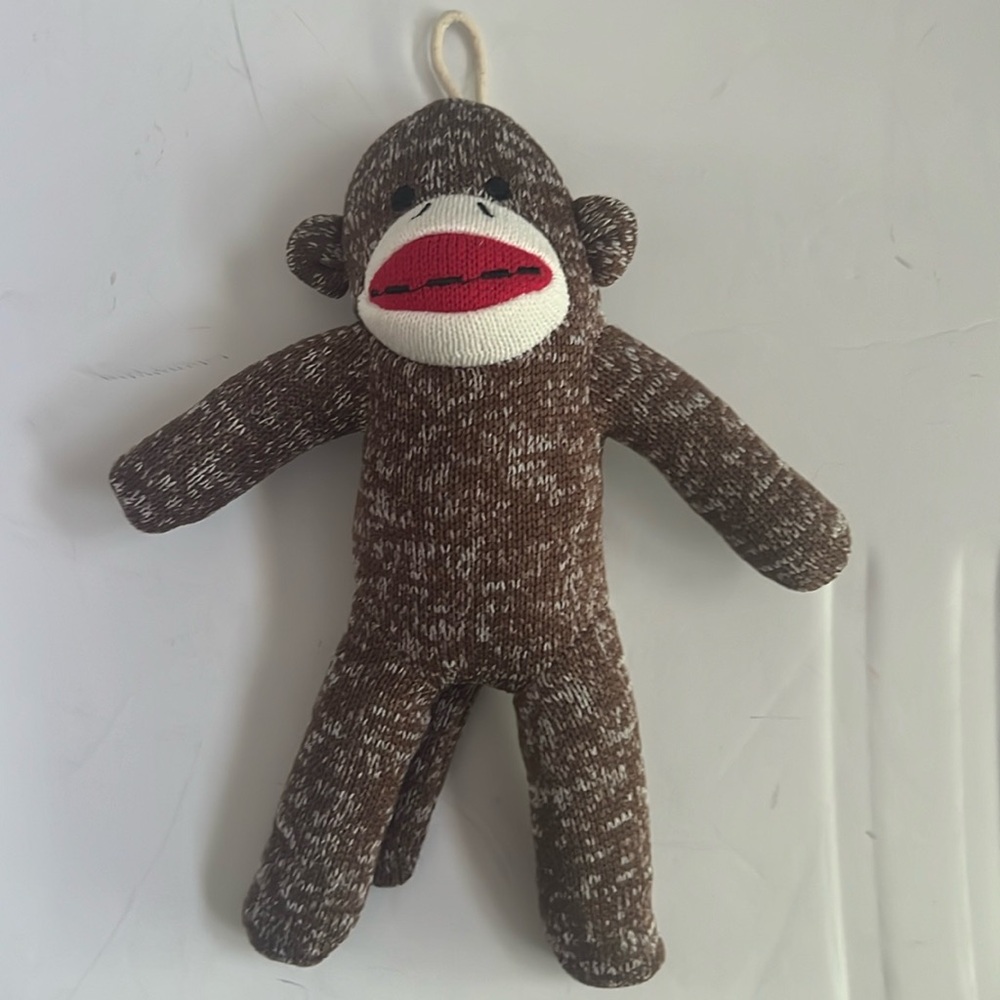Vibrant Life Cute Sock Monkey Squeaky Dog Toy